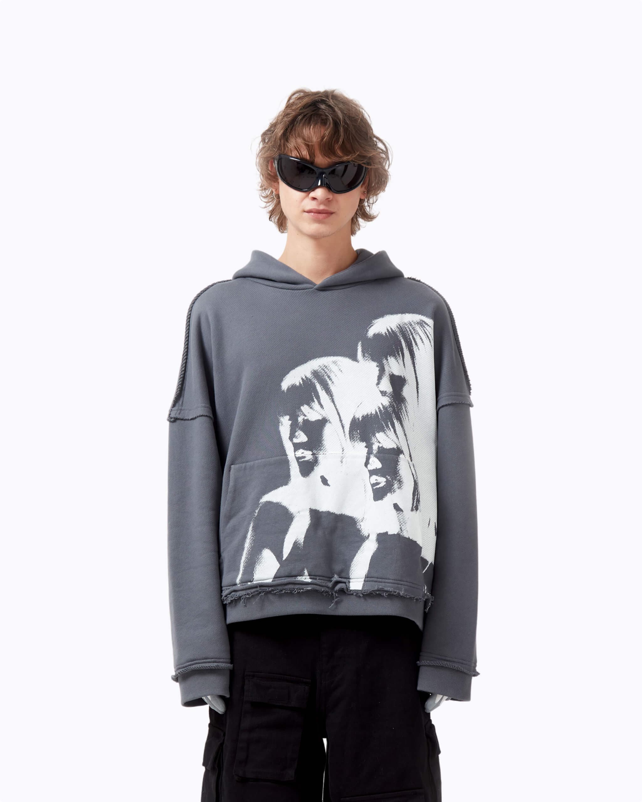 DECONSTRUCTED HOODIE GREY - Image 2