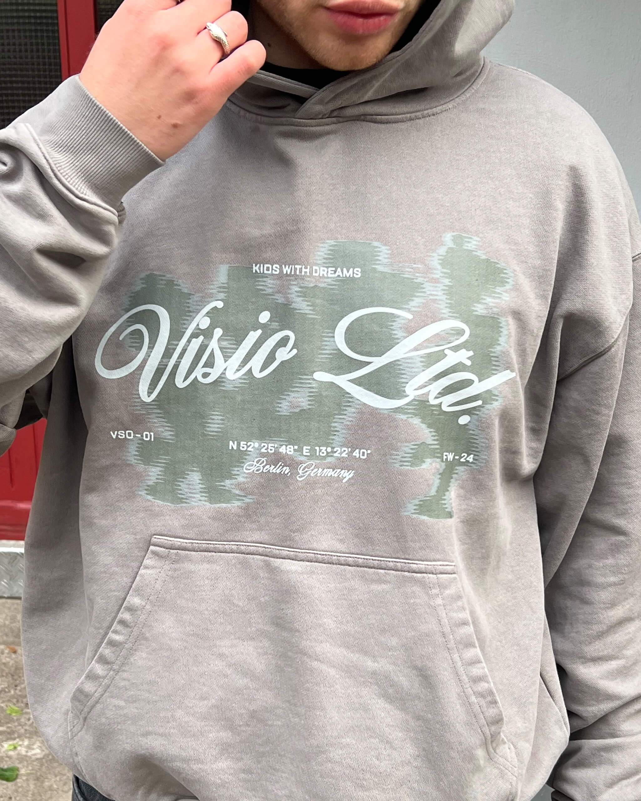 RUNNING HOODIE GREY - Image 3