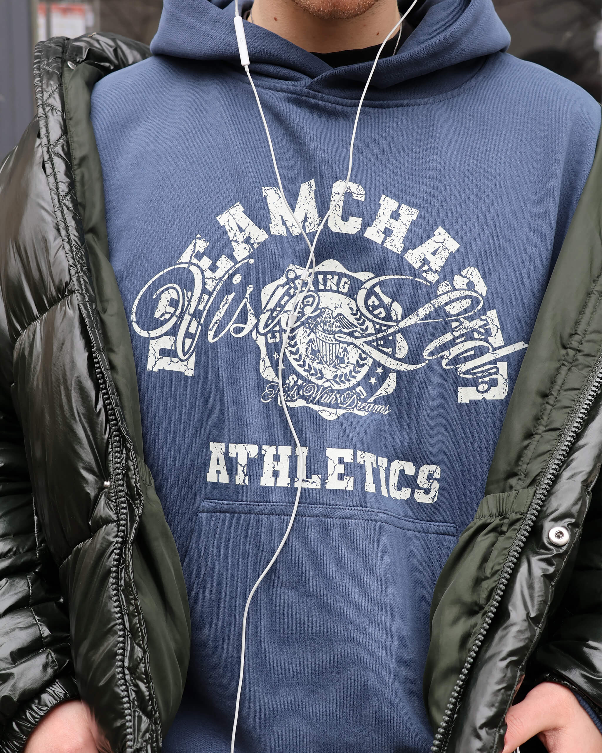 VARSITY HOODIE NAVY BLUE - Image 2